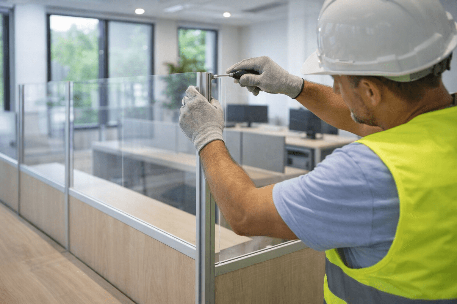Instalación de estructura en acrílico para espacio corporativo